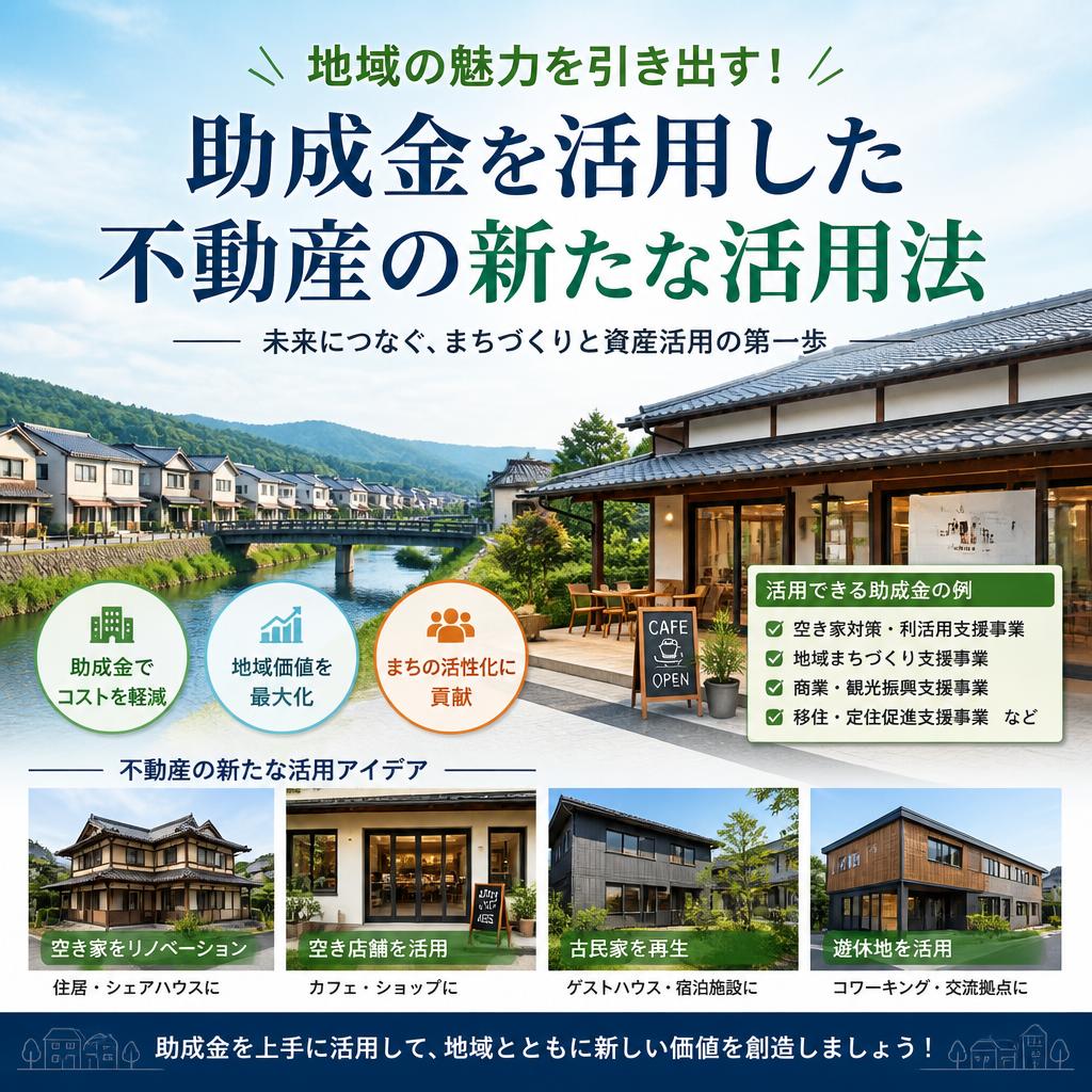 地域の魅力を引き出す！助成金を活用した不動産の新たな活用法
