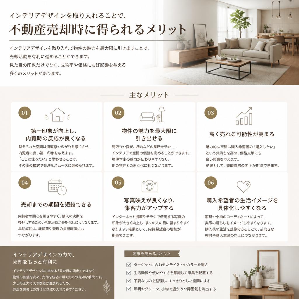 4. 不動産売却におけるインテリアデザインのメリット