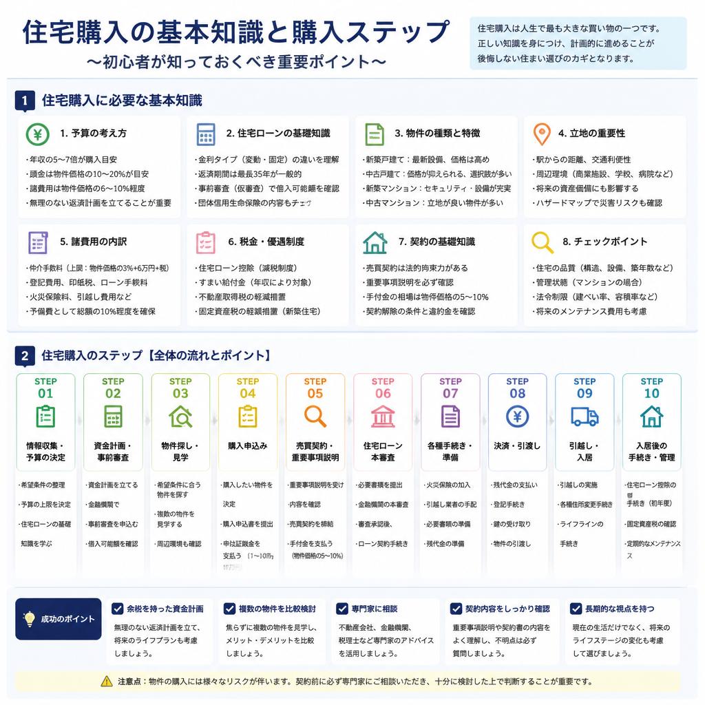 住宅購入の基本とステップ