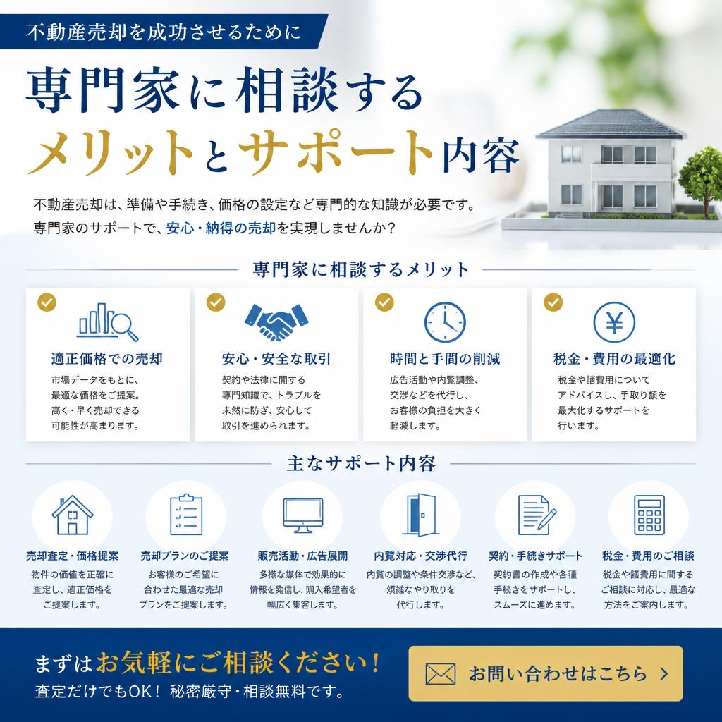 7. 専門家に相談して安心な売却を！