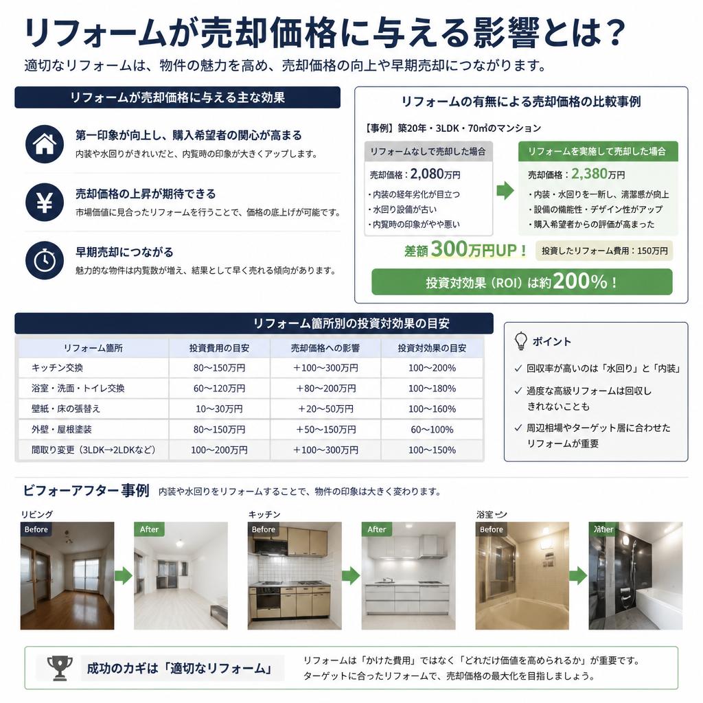 リフォームがもたらす価値の増加