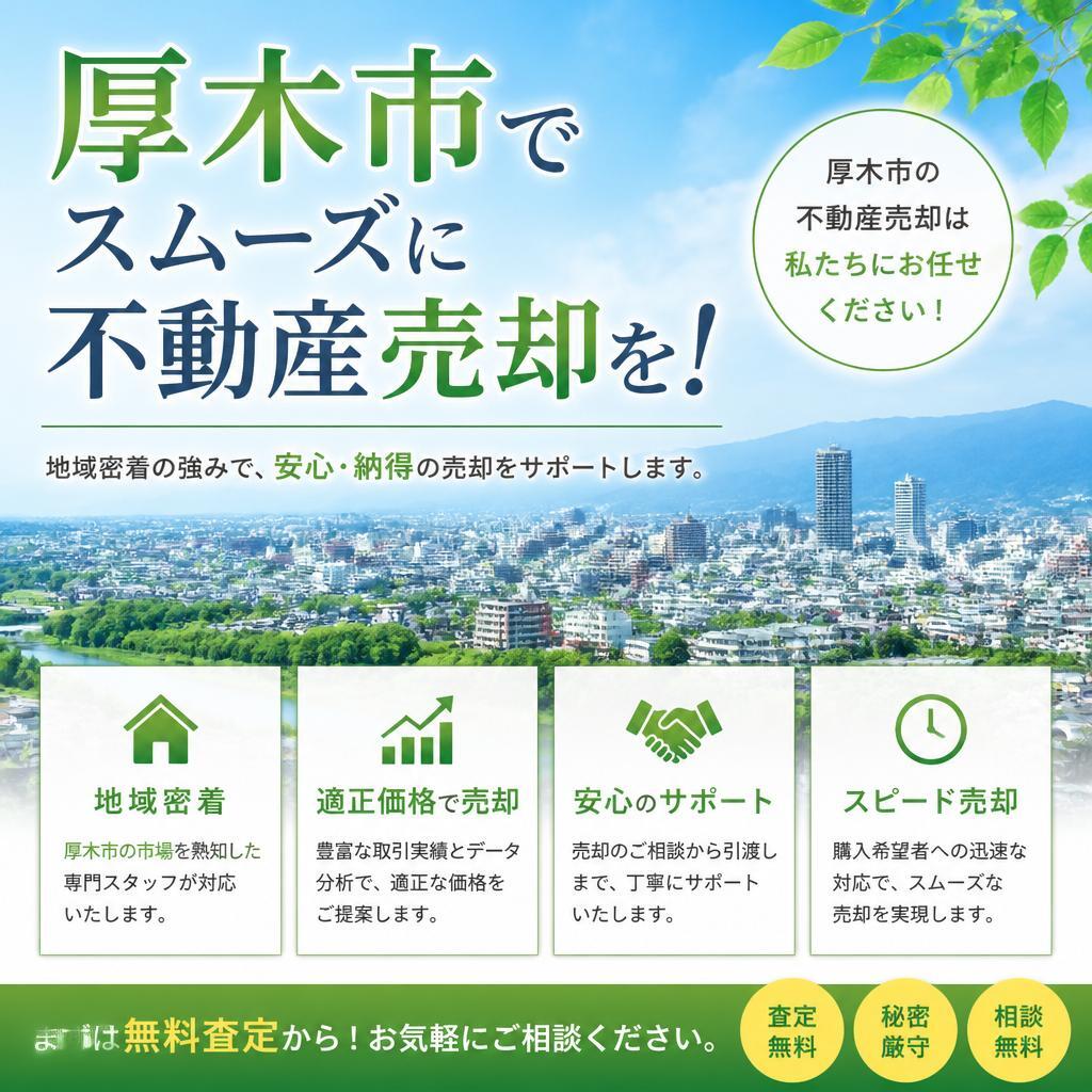 厚木市でスムーズに不動産売却を！