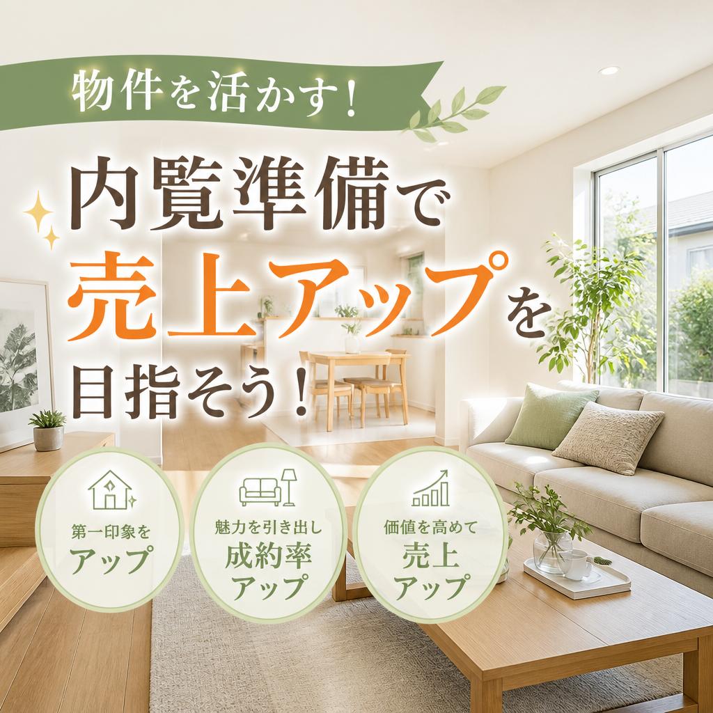 物件を活かす！内覧準備で売上アップを目指そう！