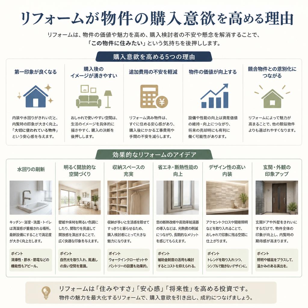 4. リフォームで物件の価値を上げる！