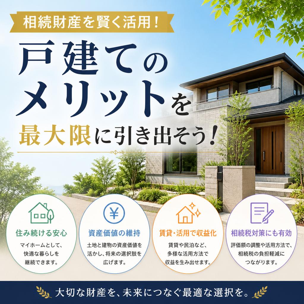相続財産を賢く活用！戸建てのメリットを最大限に引き出そう！