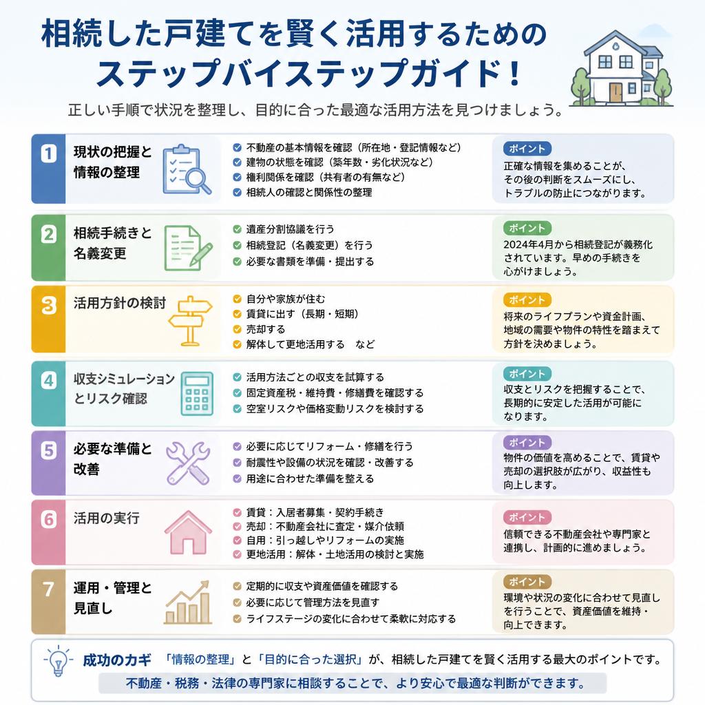 相続した戸建てを賢く活用するためのステップバイステップガイド！
