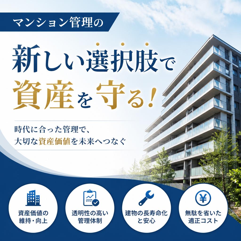 マンション管理の新しい選択肢で資産を守る！