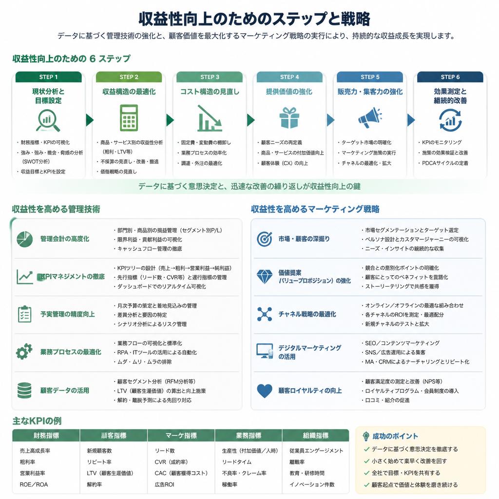収益性向上のためのステップ