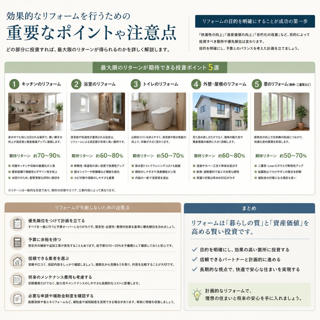 成功するリフォームのポイント