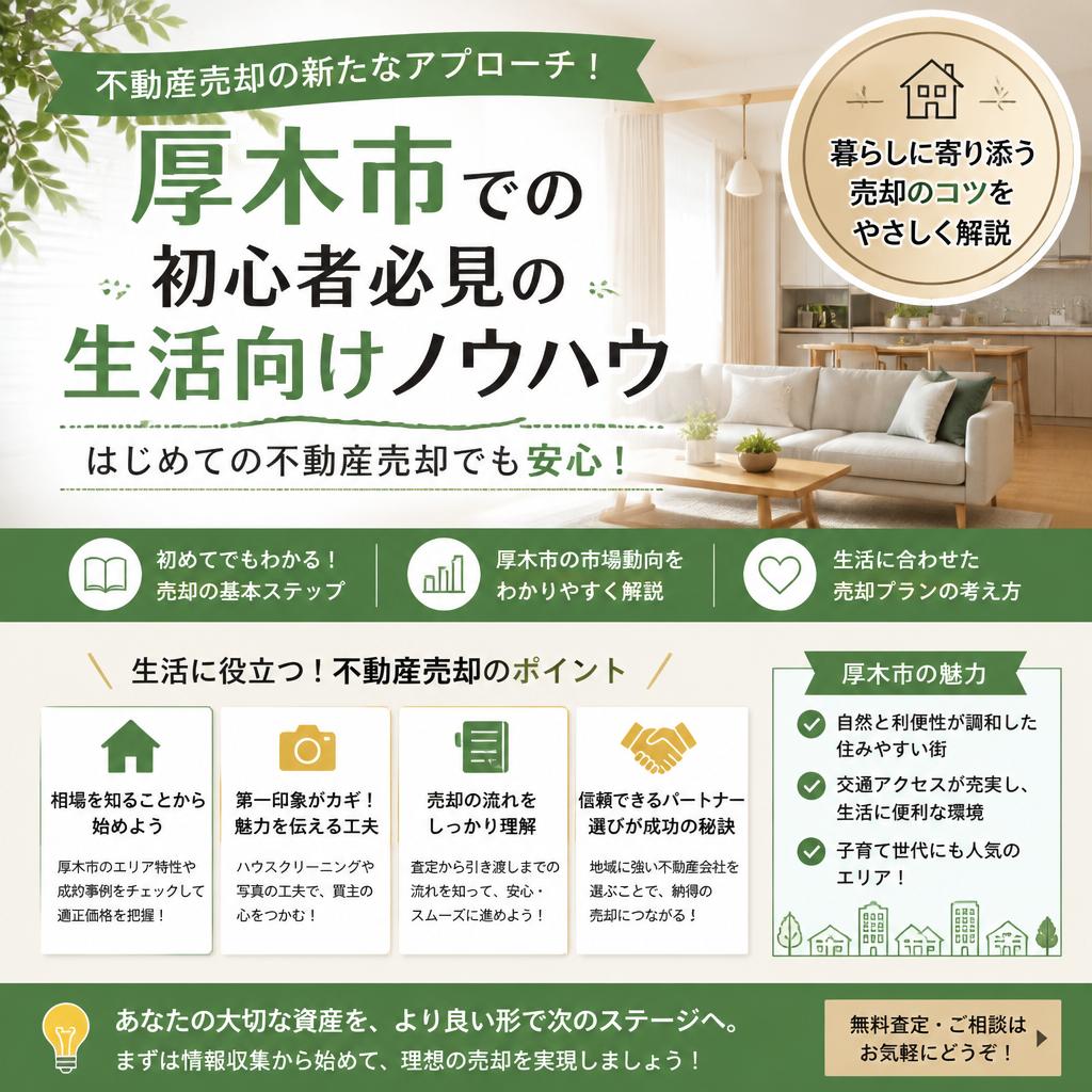 不動産売却の新たなアプローチ！厚木市での初心者必見の生活向けノウハウ