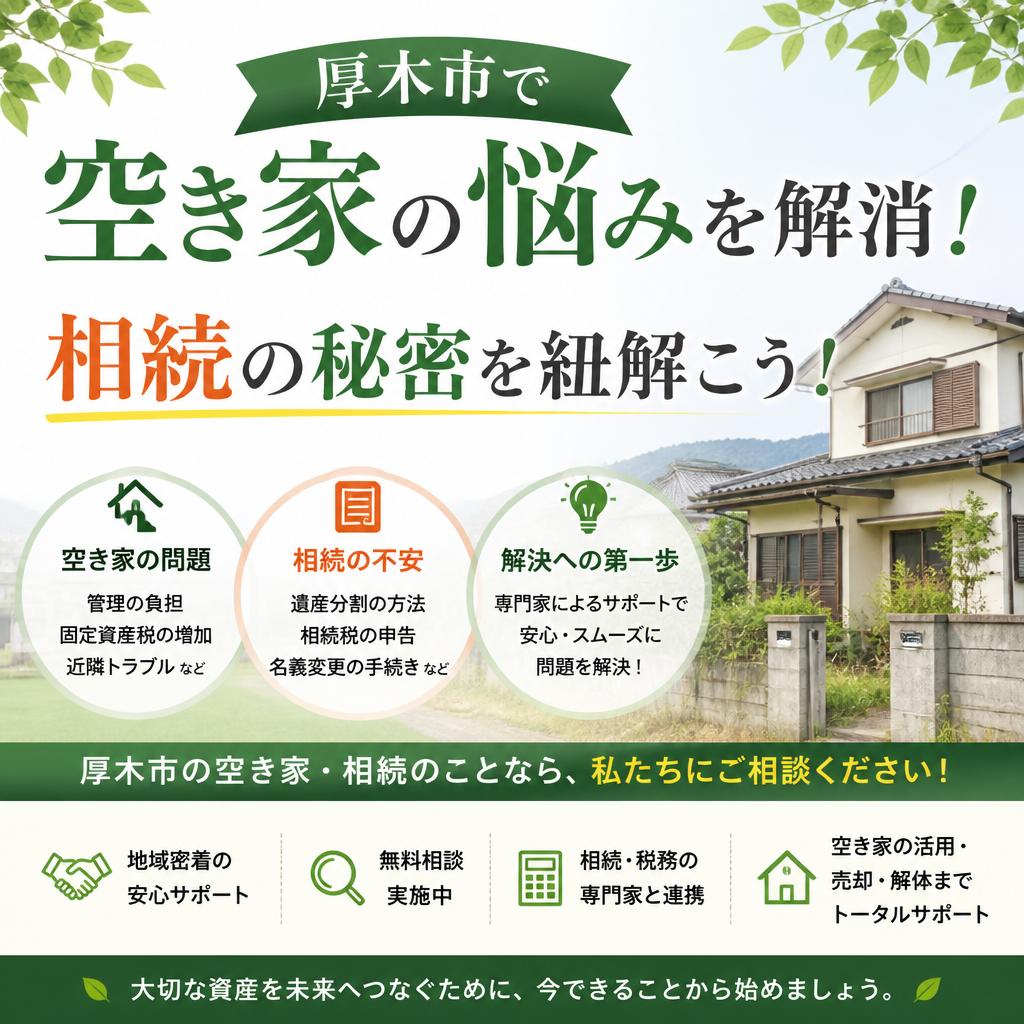 厚木市で空き家の悩みを解消！相続の秘密を紐解こう！