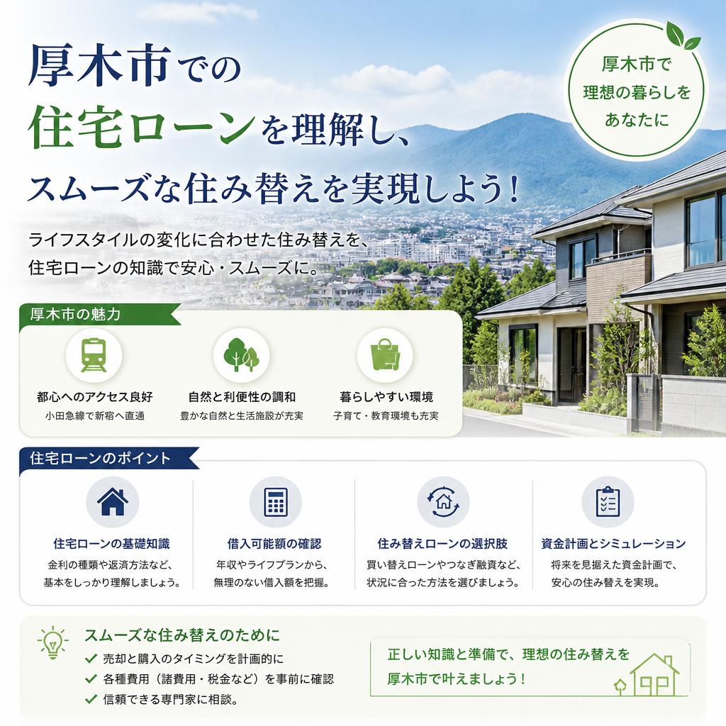 厚木市での住宅ローンを理解し、スムーズな住み替えを実現しよう！