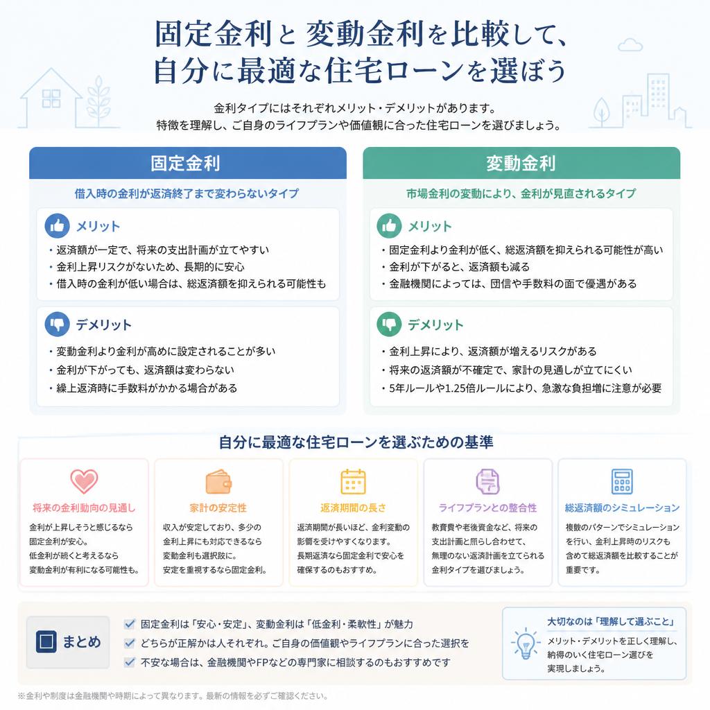 住宅ローンの種類と選び方