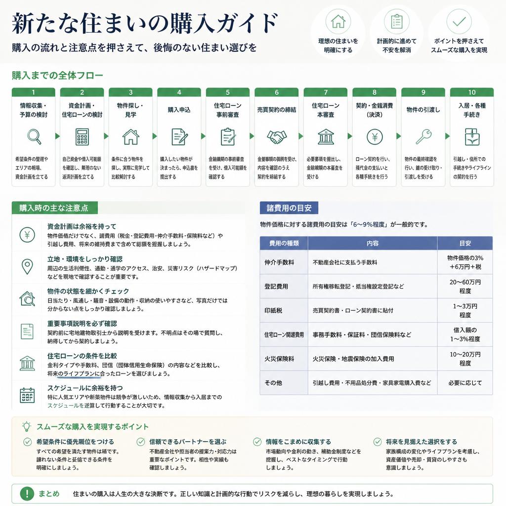 新居購入のステップ